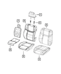 Genuine Mopar Front Seat Cushion Cover Left 5XZ33DX9AB. Fixed Price $1289.78.