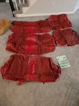 Red Seat Covers 2-DOOR Split Front 1950S Early 1960S Gm Ford Plymouth Dodge Nos. Fixed Price $185.00.
