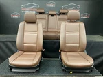 2011 Bmw X5 Set Of Front Power 10 Way Bucket And Rear Brown Leather Seats. Fixed Price $300.00.