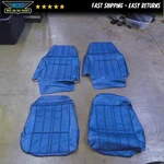 1971-1973 Ford Mustang Distinctive Industries Front Seat Upholstery Blue Set. Fixed Price $237.49.