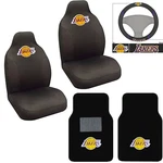 Los Angeles Lakers Carpet Front Floormats, Steering Wheel Cover & Seat 5PC. Fixed Price $117.97.