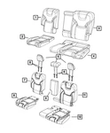Genuine Mopar Rear Seat Cushion Cover 5YN52HL1AC. Fixed Price $240.00.