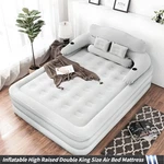 Inflatable High Raised Double King Size Air Bed Mattress With Pump & Pillow Kit. Fixed Price $105.90.