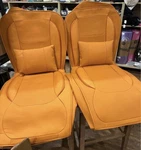 Vibrant Orange Car Covers. Full Set For Two Front Seats.. Fixed Price $65.00.