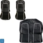 1967 Camaro Front Buckets & Staionary Rear Seat Covers Upholstery Black Deluxe. Fixed Price $699.99.
