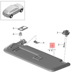 Genuine Porsche Macan Sun Visor Right Black 95B857552ASOF7. Fixed Price $170.70.