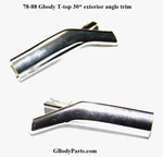 78-88 Gbody T-top Molding Extension For A-pillar 30* Angle Trim Anodized. Fixed Price $99.95.