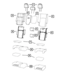 Genuine Mopar Rear Seat Cushion Cover Left 5MW77XR4AA. Fixed Price $231.75.