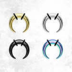 Surgical Steel Crescent Tapers Bull Stretchers Expander Horseshoes Septum Ring. Fixed Price $9.88.