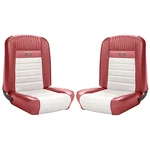 Tmi Premium Upholstery Pony Interior Mustang Coupe 65-66 Red/ White Front Buc.... Fixed Price $819.71.