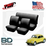 1958-1964 Vw Volkswagen Bug Beetle Slip On Seat Upholstery, Black, Full Set Tmi. Fixed Price $324.76.