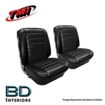 1965 Chevelle, Camino Front Bucket Seat Upholstery, Black, Made By Tmi. Fixed Price $686.02.