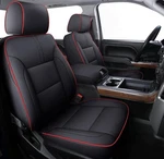 Coverado Seat Covers Front Set For Select Chevy Silverado/gmc Sierra - Black/red. Fixed Price $90.00.