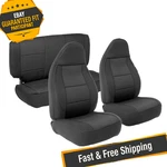 Smittybilt 471101 Neoprene Front And Rear Seat Cover Kit For 91-95 Jeep Wrangler. Fixed Price $152.54.