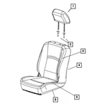 For Ram 1500 13-19 Mopar 5MV61LA8AB Driver Side Front Seat Cushion Cover, Gray. Fixed Price $539.78.