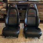 Chevy Corvette C5 Standard Synthetic Leather Seat Covers In Black (1997-2004). Fixed Price $350.00.