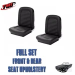 Front And Rear Seat Covers Black Vinyl Made Usa 1964-1965 Mustang Convertible. Fixed Price $576.00.