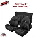 1964 - 66 Mustang Fastback Front/rear Seat Pony Sport Upholstery Black, Tmi. Fixed Price $1136.86.