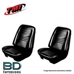 1967 Chevy Chevelle - Malibu Front Bucket Seat Upholstery Black Made By Tmi. Fixed Price $708.89.