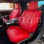 Kustom Seat Covers All Red Waterproof Leather For Dodge Charger 2015-UP. Fixed Price $469.99.