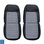68 Camaro Front Buckets Seat Covers Upholstery Black Deluxe Interior Houndsooth. Fixed Price $689.99.