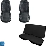1969 Camaro Front Bucket & Rear Seat Covers Upholstery Black Standard Intr Coupe. Fixed Price $454.99.