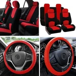 Auto Car Seat Covers Full Set For Solid Benches With Steering Wheel. Fixed Price $39.99.