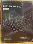 Comfort Quest Queen Size Luxury Air Bed Mattress W/ Built-in-pump, Dark Blue. Fixed Price $38.00.