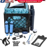Kayak Fishing Accessories Crate W/ Dry Bags Rod Holders Utility Box Storage Kit. Fixed Price $36.81.