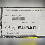 Oem Subaru Impreza Rear Seat Back Protector J501SFL403 Cargo Mat Trunk Liner Set. Fixed Price $79.00.