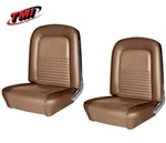 1967 Mustang Convertible Front & Rear Seat Upholstery - Saddle Made By Tmi. Fixed Price $596.00.