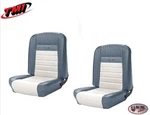Full Set Deluxe Pony Seat Upholstery Ford Mustang Conv. Front/rear Blue & White. Fixed Price $950.09.