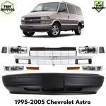 Front Bumper Cover Primed Plastic & Headlights Kit For 1995-2005 Chevrolet Astro. Fixed Price $950.00.