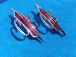 Nos Gm 1967-68 Cutlass Supreme Cs Emblems Pair Ornaments New Oldsmobile. Fixed Price $149.99.