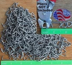 500 Pcs 3/4" Sharp Hog Rings Car Upholstery, Netting Attachment, Fences, & Cages. Fixed Price $13.99.