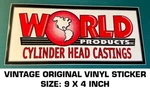 World Products Cylinder Head Castings - Vintage Original Vinyl Decal Sticker. Fixed Price $9.42.