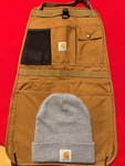 Brand New Never Used Worn Carhartt Bundle Brown Canvas Apron & Grey Beanie. Fixed Price $37.50.