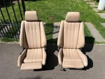 87-93 Bmw E30 Convertible Heated Front Sport Seat Pair Natur Beige Leather Oem. Fixed Price $1199.99.