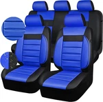 Car Pass Leather Seat Covers Full Set Universal Water Black And Blue. Fixed Price $115.78.