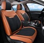 Coverado Faux Leather Front Car Seat Covers, Brown/black Fit Most Sedans, Suv. Fixed Price $95.00.