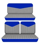 Fits 1946 1952 Chevy Fleetline 2DR Front 50-50 Top And Rear Bench Seat Covers. Fixed Price $159.99.