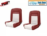 1964 - 66 Mustang Front & Rear Deluxe Pony Upholstery Covers Red/white. Fixed Price $819.71.