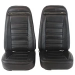 Corvette C3 Mtd Seats Black 100% Leather With Shoulder Harness 1972-1974. Fixed Price $2959.99.