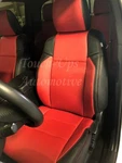 For 16-22 Tacoma Double Cab Katzkin Black Red Leather Seat Cover. Fixed Price $1595.00.