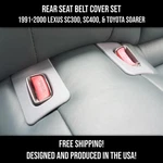 Rear Seat Belt Cover Set For 1991-2000 Lexus SC300, SC400, And Toyota Soarer. Fixed Price $39.99.