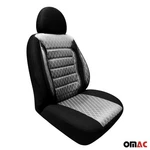 Omac Universal Semi Custom Front Car Seat Cover Protector Gray-black Polycotton. Fixed Price $64.99.