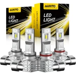Auxito 9005 9006 Led Headlight Kit Combo Bulbs High Low Beam Super Bright White. Fixed Price $37.99.