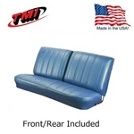 1966 Chevelle Coupe Blue Front/rear Bench Seat Upholstery By Tmi. Fixed Price $1016.54.