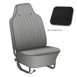 Complete Seat Cover Set Us Spec Black Basket Weave Vw Beetle 43112501. Fixed Price $679.86.