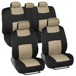 Car Seat Covers For Chevrolet Malibu 2 Tone Beige & Black W/ Split Bench. Fixed Price $32.99.